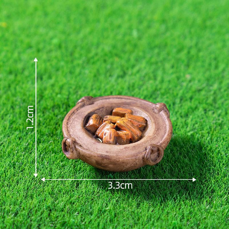 微景观创意古风竹椅推车小物件庭院造景 DIY装饰品配件迷你小摆件