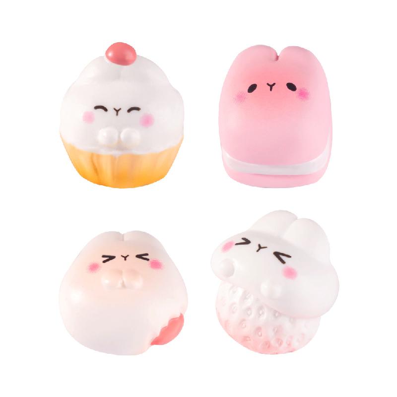 微景观创意兔兔饼干蛋糕仿真食玩 DIY奶油胶装饰品配件迷你小摆件