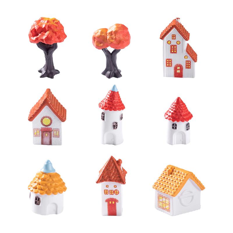 微景观创意欧式复古乡村小房子园艺造景 DIY装饰品配件迷你小摆件