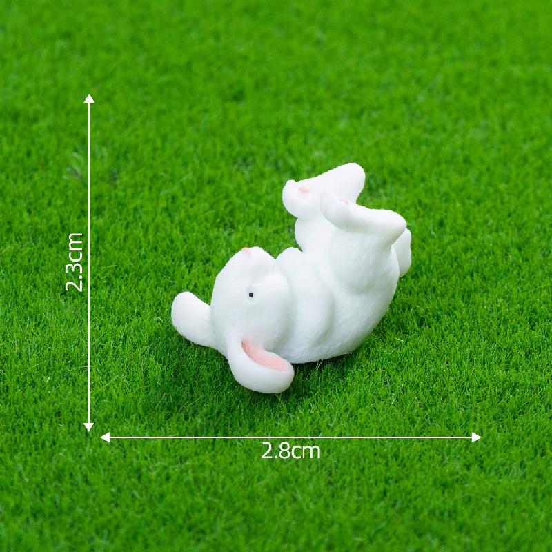 Gia đình thỏ resin DIY trang trí tiểu cảnh 12 con giáp (ZC-633)