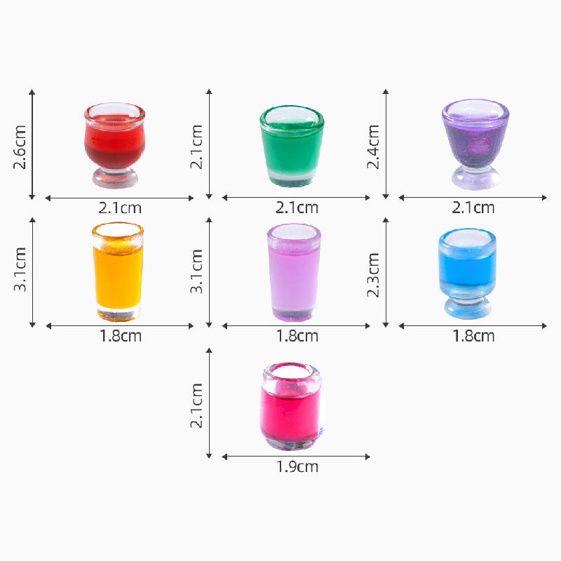 微景观创意酒杯水果汁杯子仿真食玩 DIY装饰品配件微缩迷你小摆件
