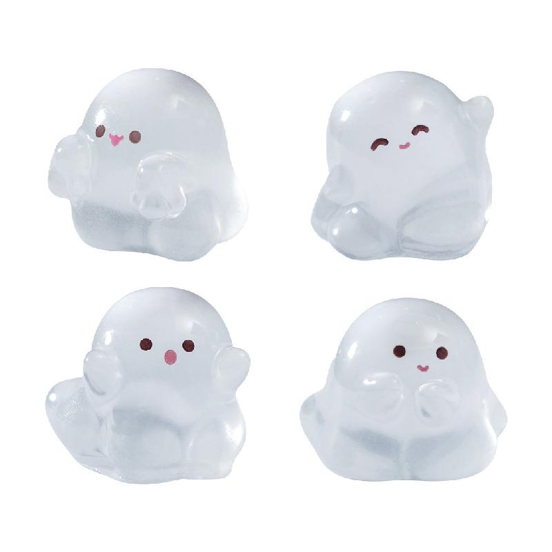 微景观万圣夜光透色可爱小幽灵公仔萌粒 DIY装饰品配件桌面小摆件