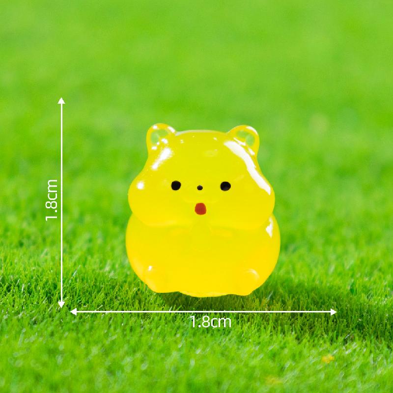微景观创意可爱夜光胖胖小仓鼠 园艺造景DIY装饰品配件迷你小摆件