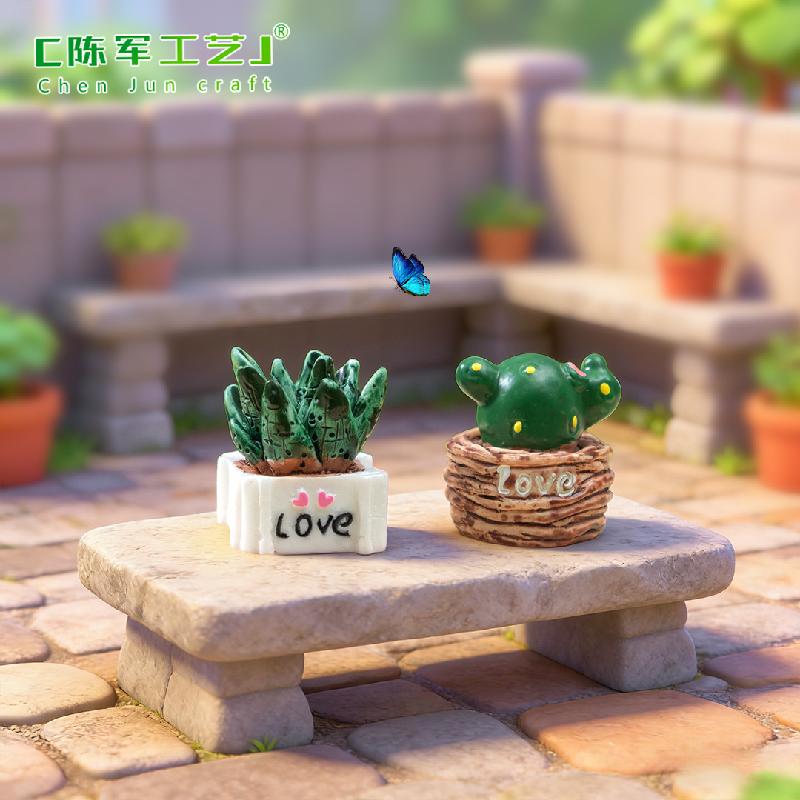 Tiểu cảnh LOVE và các nhân vật Zakka, trang trí cây cảnh (ZC-396)