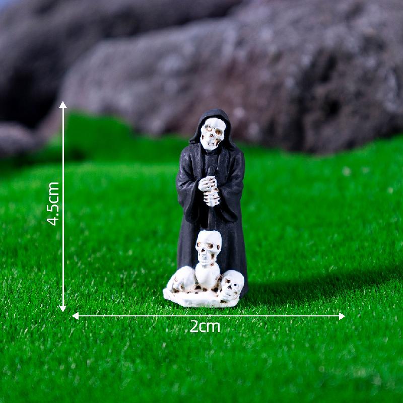 跨境外贸微景观创意万圣节骷髅木乃伊 DIY装饰品挂配件迷你小摆件