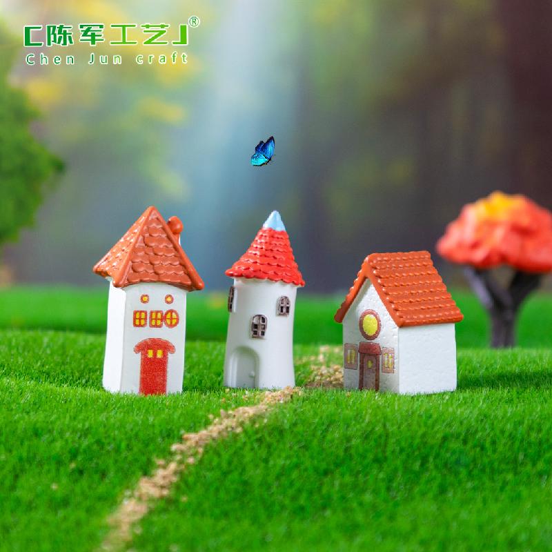 微景观创意欧式复古乡村小房子园艺造景 DIY装饰品配件迷你小摆件