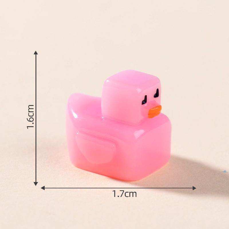 跨境微景观创意夜光格子方块小黄鸭盲袋 DIY装饰品配件迷你小摆件