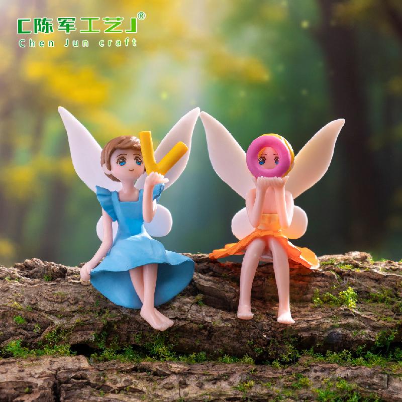 微景观创意LOVE字母花仙子公仔 DIY装饰品配件迷你汽车桌面小摆件