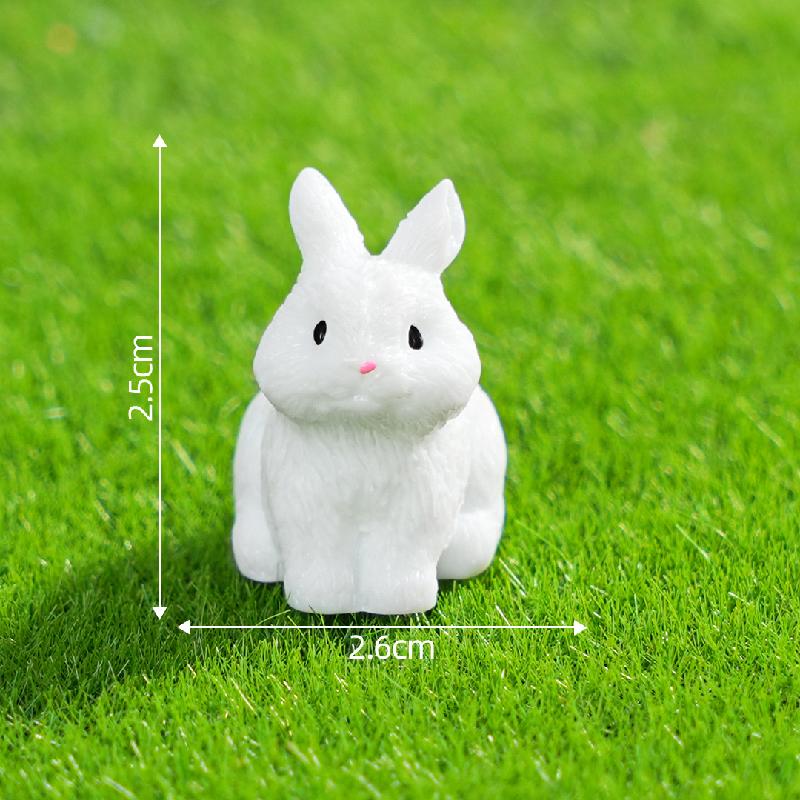 苔藓微景观创意可爱兔子园艺造景 DIY装饰配件迷你车载桌面小摆件