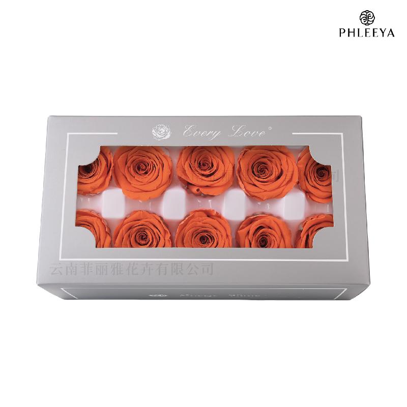 Hoa hồng vĩnh cửu 4cm 10 bông DIY hoa khô quà Thất Tịch (HK-18)