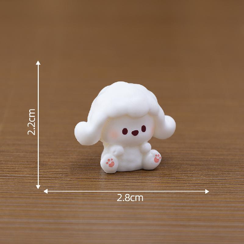 Tiểu cảnh chó poodle DIY, phụ kiện treo tiểu cảnh mini xe bàn thu nhỏ cute (ZC-879)