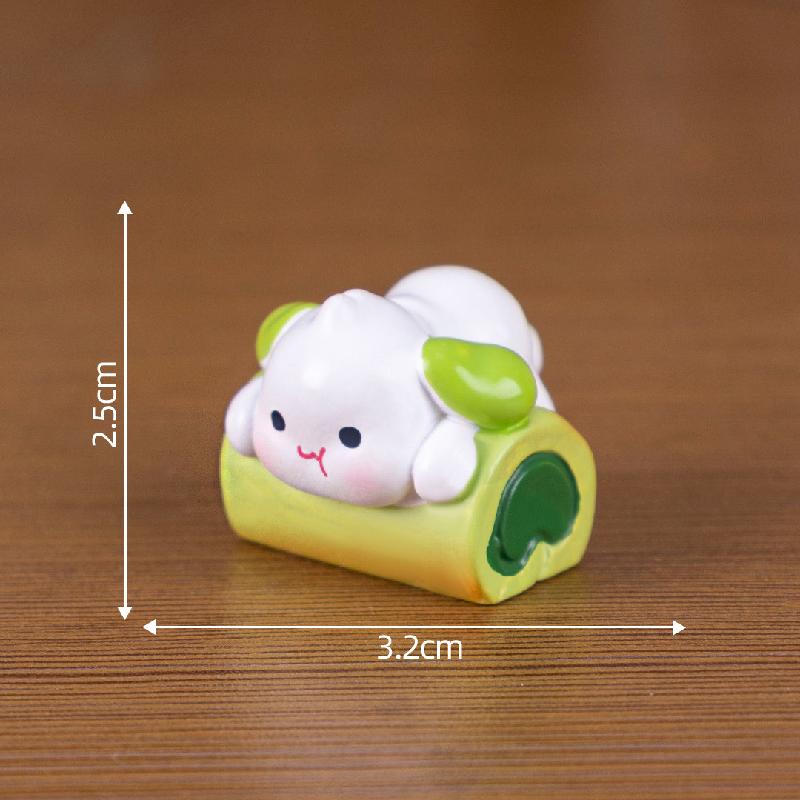 微景观创意可爱甜品抹茶小狗娃娃屋 DIY装饰品配件迷你桌面小摆件