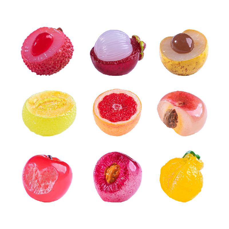 微景观创意夜光半切水果西瓜火龙果萌粒 DIY装饰品配件迷你小摆件