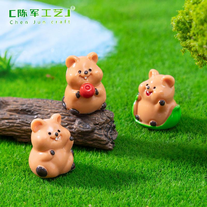 微景观可爱呆萌矮袋鼠宝宝萌粒 园艺造景DY装饰品配件迷你小摆件