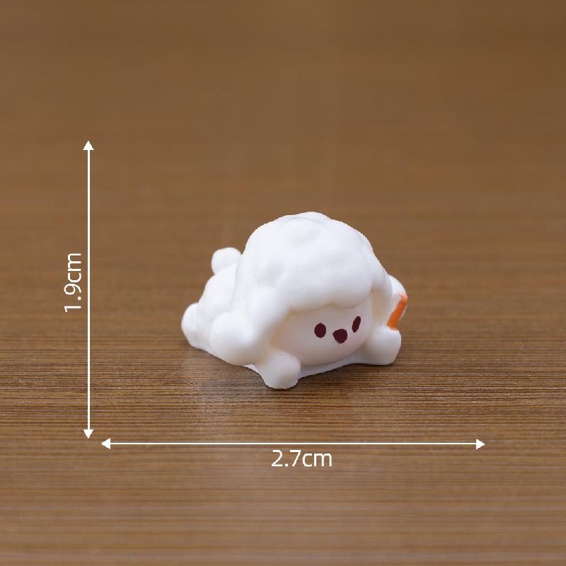 Tiểu cảnh chó poodle DIY, phụ kiện treo tiểu cảnh mini xe bàn thu nhỏ cute (ZC-879)