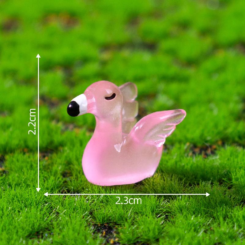 跨境新品微景观创意夜光小猫小兔萌粒动物 DIY装饰配件迷你小摆件