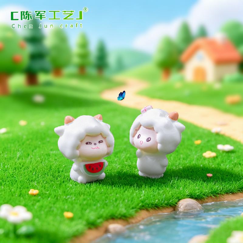 Cừu đáng yêu mini trang trí sân vườn tiểu cảnh (PK-706)