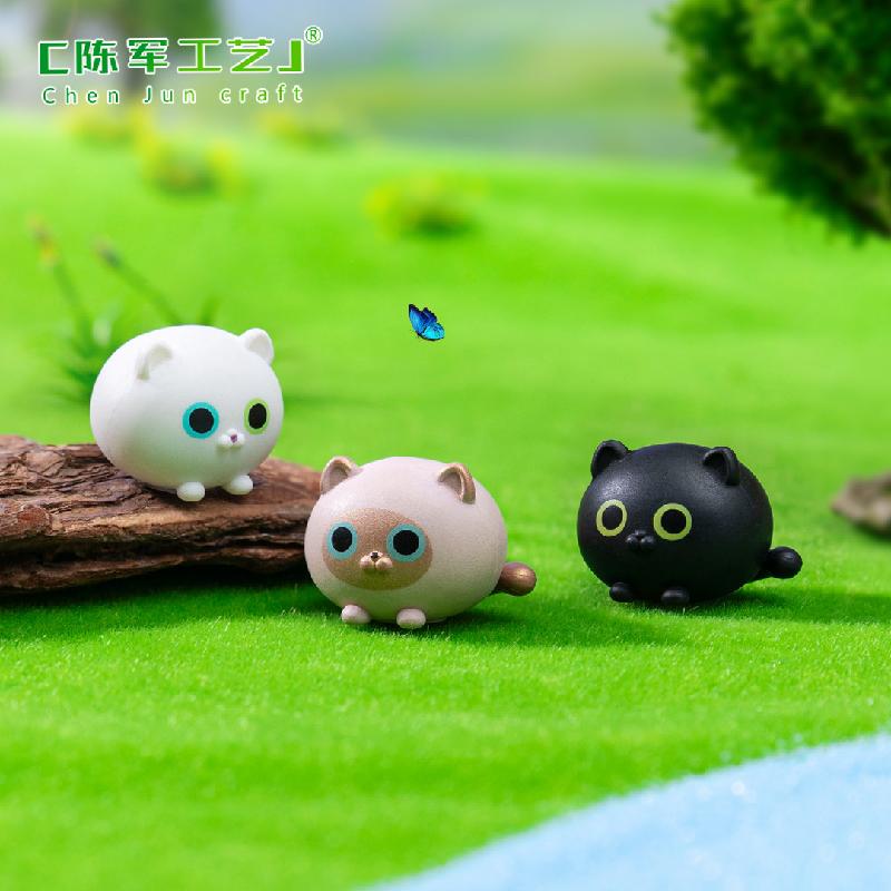 微景观创意可爱暹罗橘猫公仔园艺造景 DIY装饰品挂配件迷你小摆件