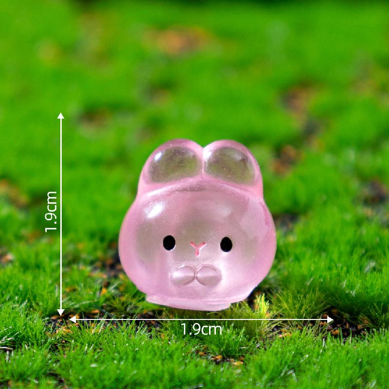 微景观创意夜光小动物团团萌粒园艺造景 DIY装饰品配件迷你小摆件