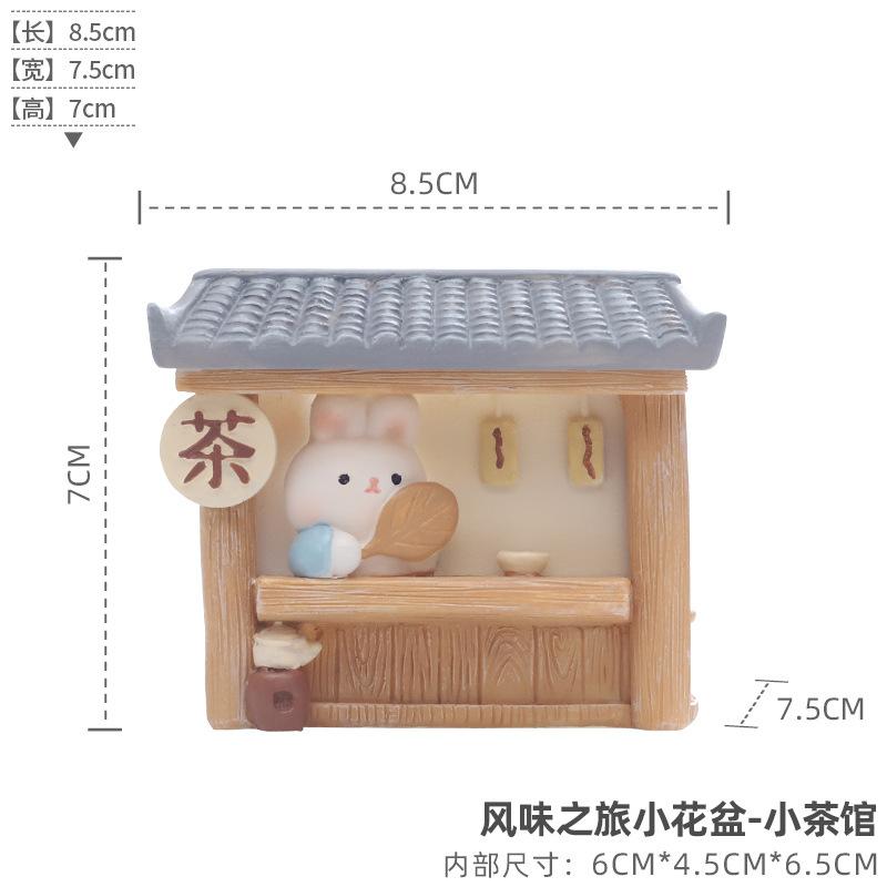 Chậu cây mọng nước hình thỏ resin, chậu mini trang trí bàn, ban công, tiểu cảnh DIY (RG-47)
