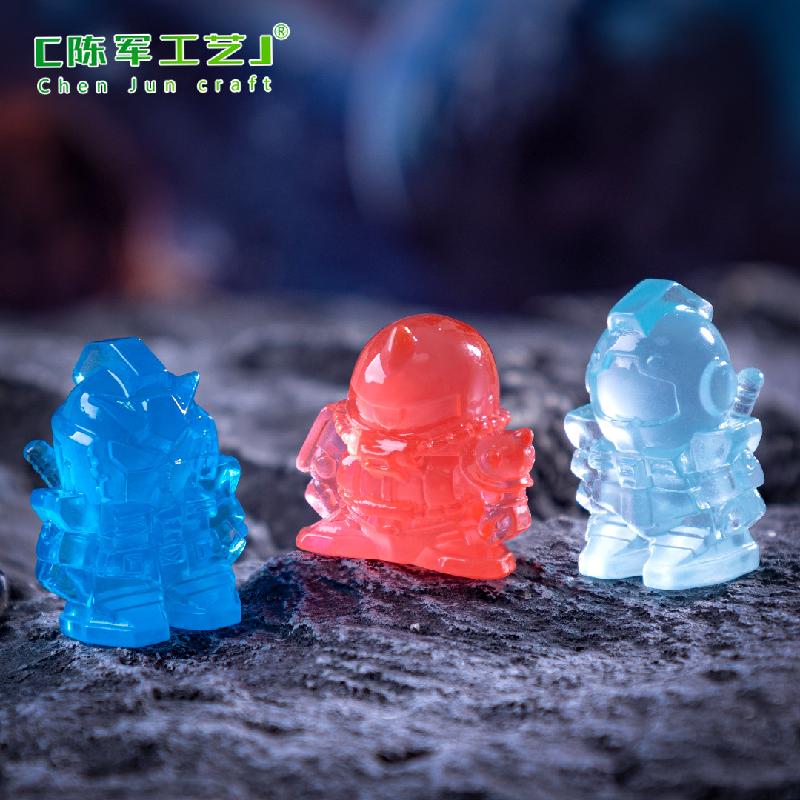 微景观创意夜光高达机器人 DIY装饰配件树脂工艺品迷你桌面小摆件