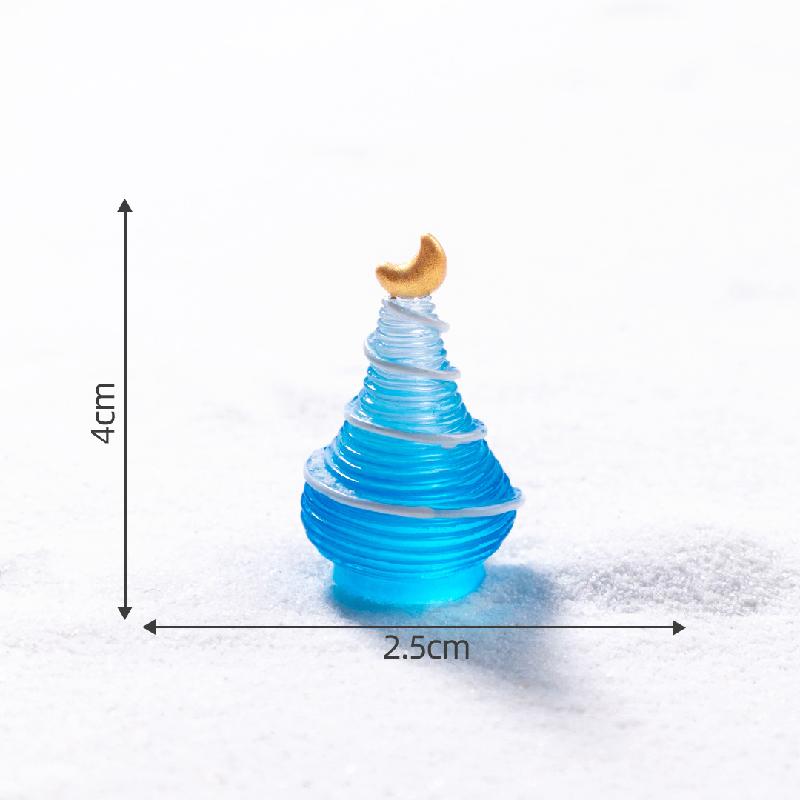 跨境微景观创意夜光拉丝圣诞树雪地造景 DIY装饰品配件迷你小摆件