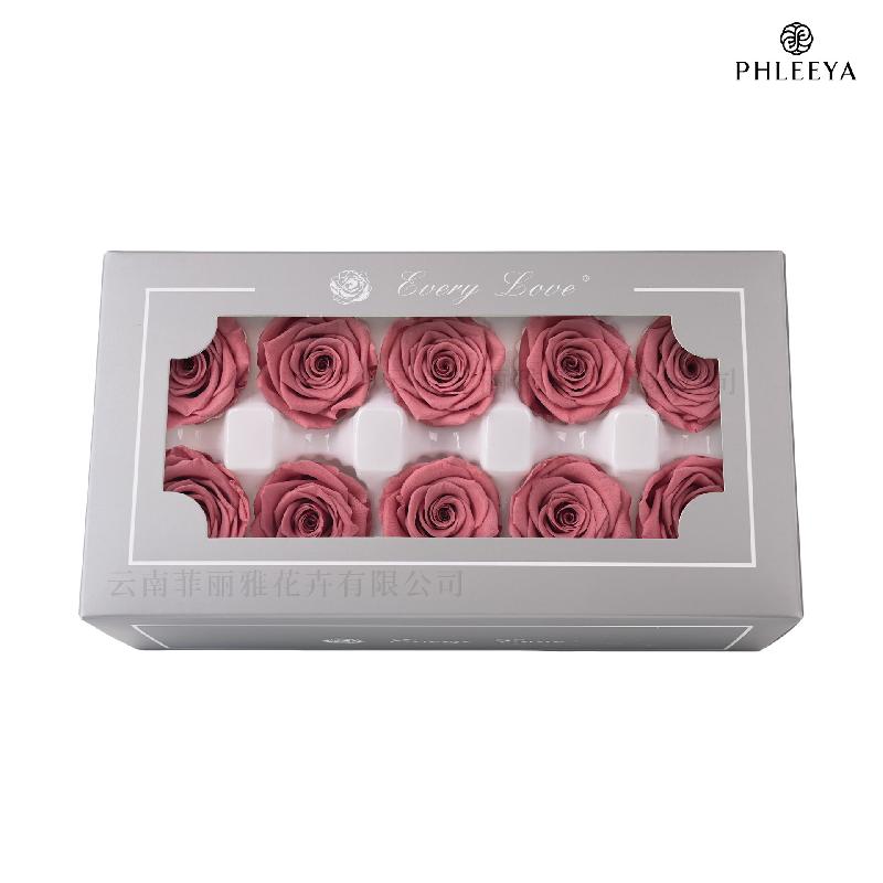 Hoa hồng vĩnh cửu 4cm 10 bông DIY hoa khô quà Thất Tịch (HK-18)