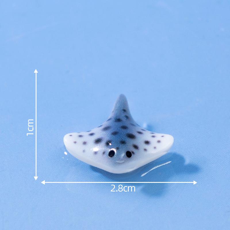 微景观创意游泳圈气垫船海洋动物水族造景 DIY装饰配件迷你小摆件