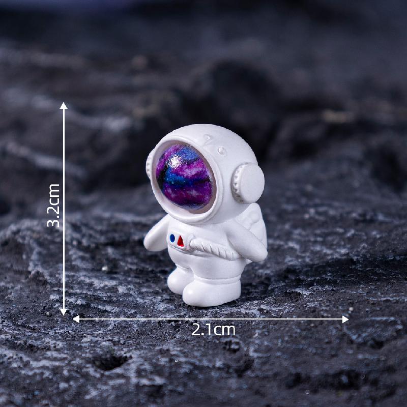 微景观创意夜光太空宇航员火箭公仔 DIY装饰品盲袋配件迷你小摆件
