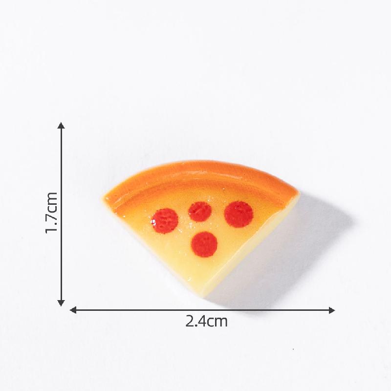 微景观创意美味披萨食玩 DIY奶油胶发夹装饰品配件微缩迷你小摆件