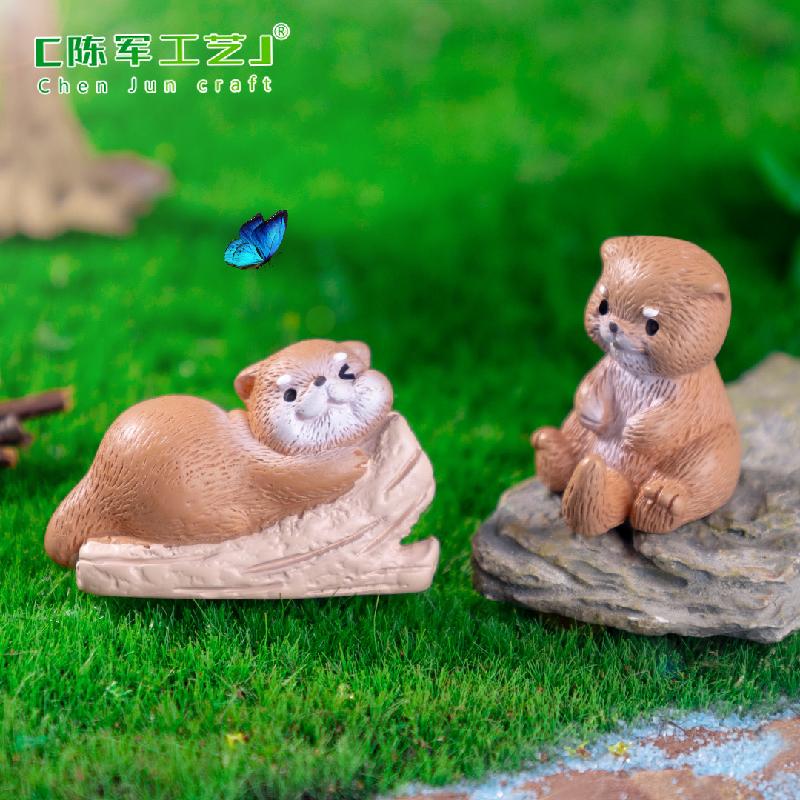 Rái cá dễ thương – Mô hình rái cá mini, trang trí bàn làm việc, xe hơi (M-1377)