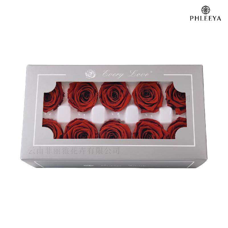 Hoa hồng vĩnh cửu 4cm 10 bông DIY hoa khô quà Thất Tịch (HK-18)