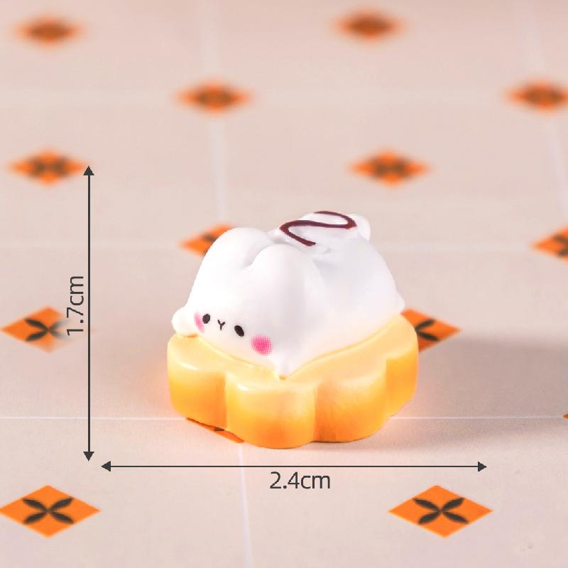 微景观创意兔兔饼干蛋糕仿真食玩 DIY奶油胶装饰品配件迷你小摆件