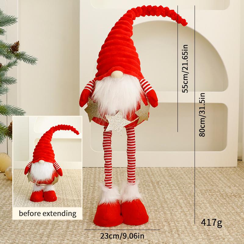 Trang trí Noel: Gnome ông già Noel nhỏ trang trí cửa sổ