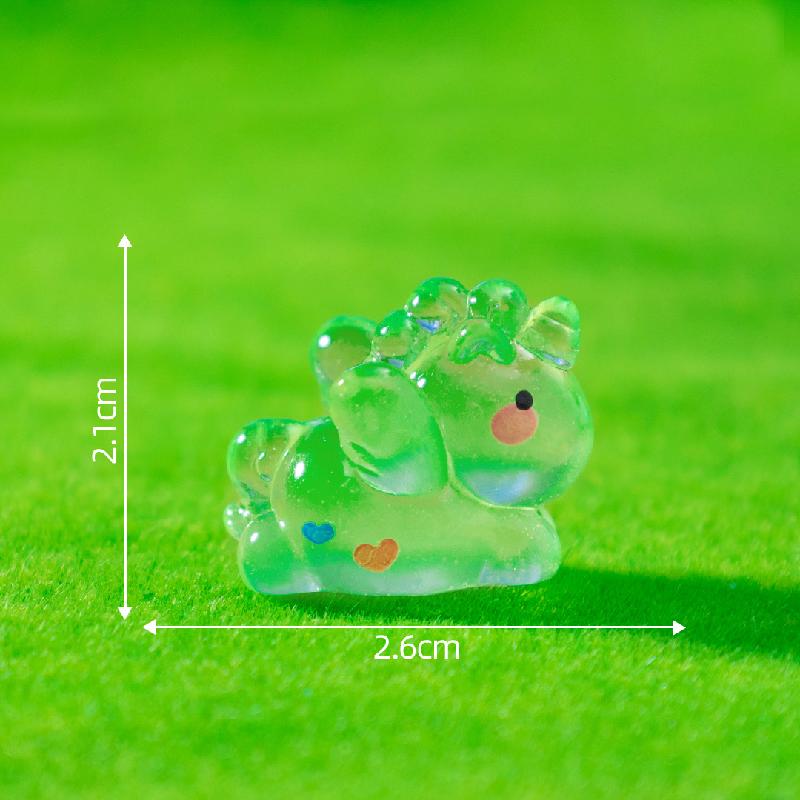 跨境新品微景观创意夜光趴趴独角兽公仔 DIY装饰品配件迷你小摆件