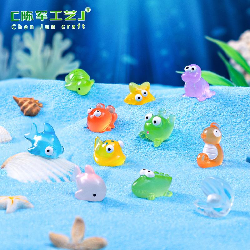 微景观创意海洋动物海豚螃蟹生态瓶 DIY装饰品配件迷你桌面小摆件