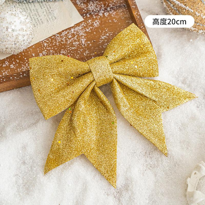 Trang trí Noel: Bóng vàng champagne, nơ trang trí đẹp