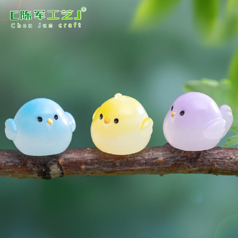 跨境微景观创意大号云雀小鸡萌粒园艺造景 DIY装饰配件迷你小摆件