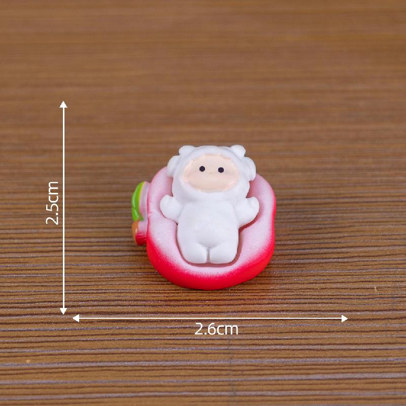 微景观创意躺平十二生肖沙发萌粒公仔 DIY装饰品挂配件迷你小摆件