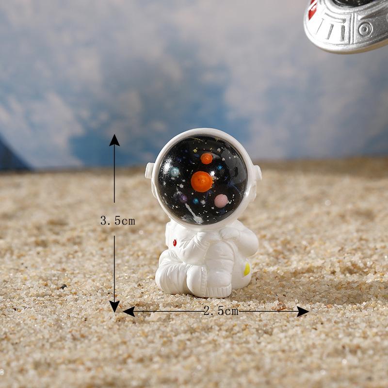 Tiểu cảnh thỏ phi hành gia, trang trí xe hơi mini dễ thương (ZC-331)