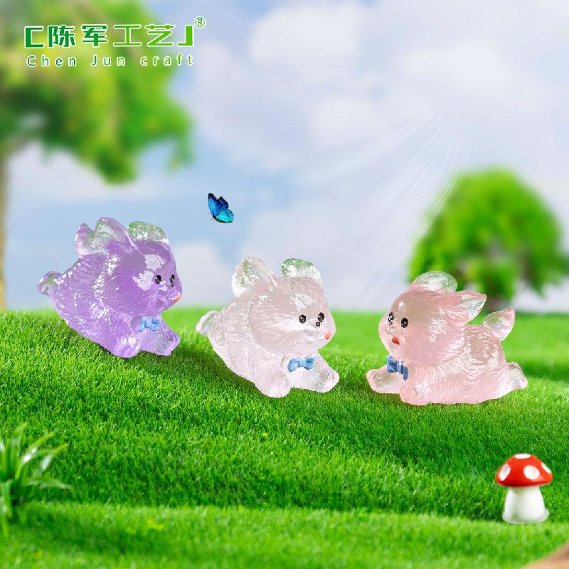 微景观创意夜光风雨小狗萌粒园艺造景 DIY装饰品挂配件迷你小摆件