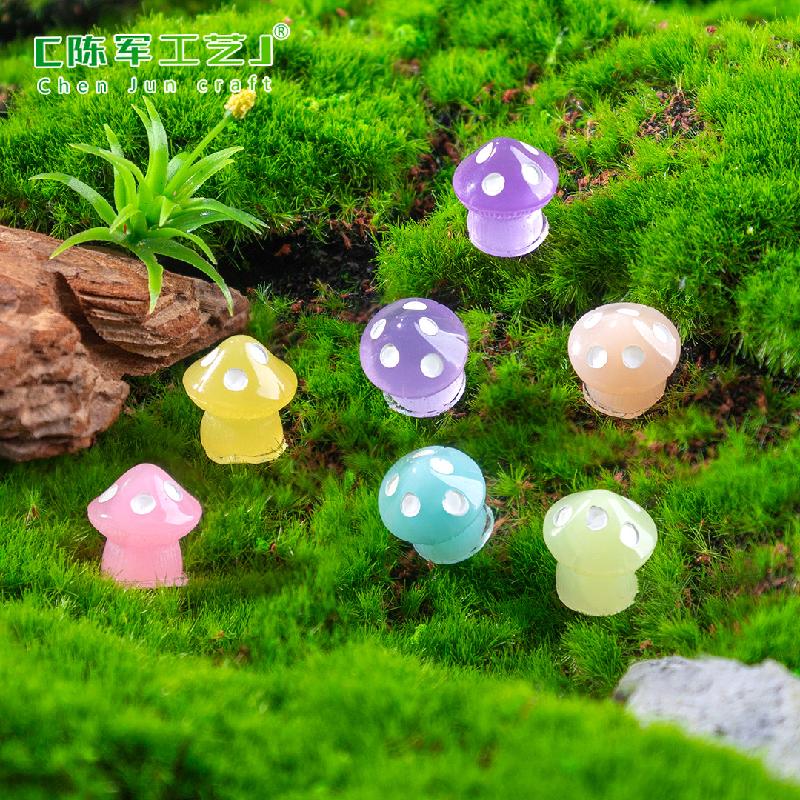 Nấm phát sáng bảy màu trang trí chậu cây rêu DIY (ZC-920)