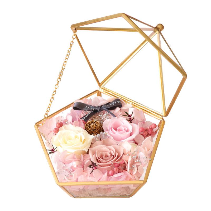 DG-17 Hộp kính bảo vệ trang sức, hộp kính nhựa bằng năm góc