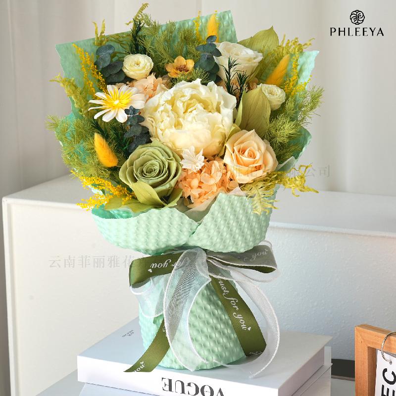 Bó hoa mẫu đơn vĩnh cửu quà giáo viên Thất Tịch Valentine (HK-29)