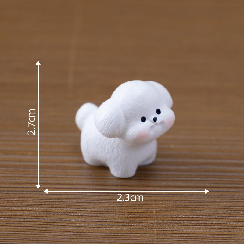 微景观创意可爱西施犬公仔娃娃屋 DIY装饰品挂配件迷你桌面小摆件