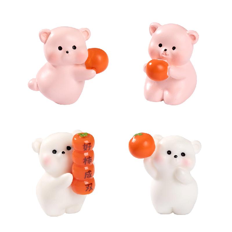 微景观创意好事成双小熊公仔 DIY装饰品挂配件迷你车载桌面小摆件