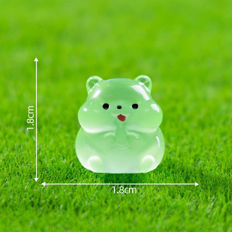 微景观创意可爱夜光胖胖小仓鼠 园艺造景DIY装饰品配件迷你小摆件