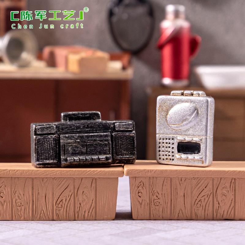 微景观创意怀旧复古电视机家具娃娃屋 DIY装饰配件微缩迷你小摆件