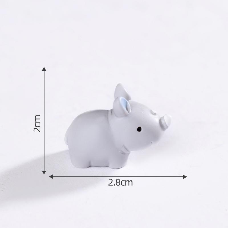 苔藓微景观创意可爱青蛙鳄鱼犀牛小动物公仔 DIY装饰品配件小摆件