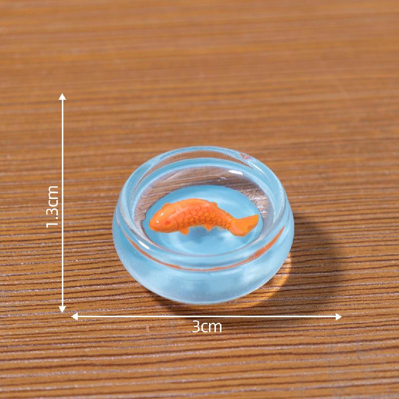 微景观创意可爱调皮捞鱼小花猫娃娃屋 DIY装饰配件迷你微缩小摆件